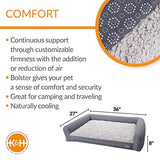 K&H Pet Products Air Sofa Pet Bed Geo Flower Medium Gray 27" x 36" x 8"-Dog-K&H Pet Products-PetPhenom