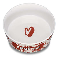 Loving Pets Dolce Moderno Bowl Spoiled Red Heart Design, Small - 1 count-Dog-Loving Pets-PetPhenom