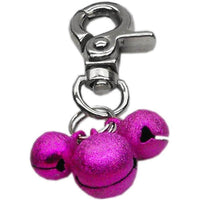 Mirage Pet Products Lobster Claw Bell Charm, Assorted Colors-Dog-Mirage Pet Products-Bright Pink-PetPhenom