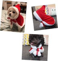 Christmas Pet Cape, Cloak with Christmas Hat-Zhenpony - B07ZMCFCJ5-PetPhenom