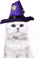 Costumes for Cats and Small Dogs - Choice of Birthday Hat, Christmas, Leprechaun, Lion Mane, Sailor, Santa, or Wizard Hat-NAMSAN Store - B07GZPBF19-Wizard Hat-PetPhenom