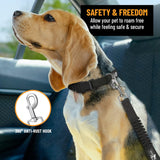 Dog Seatbelt, Adjustable Safety Seat Belt for Pets - for Large, Medium, & Small Dogs-Active Pets - B08P3BJC13-Black-1 Pack-PetPhenom