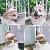 Costumes for Cats and Small Dogs - Choice of Birthday Hat, Christmas, Leprechaun, Lion Mane, Sailor, Santa, or Wizard Hat-NAMSAN Store - B07GZPBF19-Birthday Hat-PetPhenom