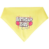 Mirage Pet Products Birthday Girl Screen Print Bandana, Large, Assorted Colors-Dog-Mirage Pet Products-Yellow-PetPhenom