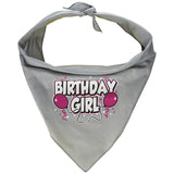 Mirage Pet Products Birthday Girl Screen Print Bandana, Large, Assorted Colors-Dog-Mirage Pet Products-Grey-PetPhenom
