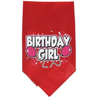 Mirage Pet Products Birthday Girl Screen Print Bandana, Small, Assorted Colors-Dog-Mirage Pet Products-Red-PetPhenom