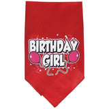 Mirage Pet Products Birthday Girl Screen Print Bandana, Small, Assorted Colors-Dog-Mirage Pet Products-Red-PetPhenom