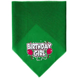Mirage Pet Products Birthday Girl Screen Print Bandana, Large, Assorted Colors-Dog-Mirage Pet Products-Emerald Green-PetPhenom