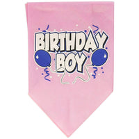 Mirage Pet Products Birthday Boy Screen Print Bandana, Small, Assorted Colors-Dog-Mirage Pet Products-Light Pink-PetPhenom