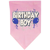 Mirage Pet Products Birthday Boy Screen Print Bandana, Large, Assorted Colors-Dog-Mirage Pet Products-Light Pink-PetPhenom