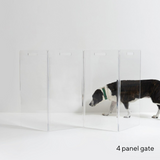 Hiddin Clear Freestanding Pet Gate Zig Zag | Options-Dog-Hiddin.co-4 Panel-PetPhenom