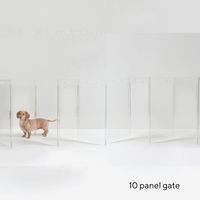 Hiddin Clear Freestanding Pet Gate Zig Zag | Options-Dog-Hiddin.co-4 Panel-PetPhenom