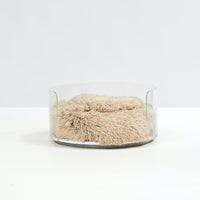Hiddin Clear Round Cat Bed with Cushion | Options-Cat-Hiddin.co-Tan-PetPhenom