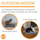 K&H Pet Products Lectro-Soft Outdoor Heated Pet Bed Small Gray 14" x 18" x 1"-Dog-K&H Pet Products-PetPhenom