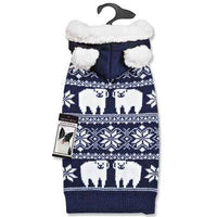 Zack & Zoey Elements Polar Br Knitted Hood Swter -XS-Dog-Zack & Zoey-PetPhenom