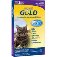 Sergeants Gold Flea and Tick Squeeze-On for Cats Over 6 lbs, 3 count-Cat-Sergeants-PetPhenom