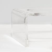 Hiddin Large Clear Double Dog Bowl Feeder with Silver Bowls | Options-Dog-Hiddin.co-1 Quart-PetPhenom