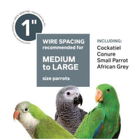 Prevue Pet Products Parrot Bird Cage - Chrome-Bird-Prevue Pet Products-PetPhenom