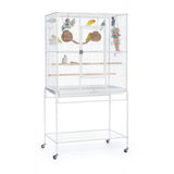 Prevue Pet Products Powder-coated steel construction Flight Cage w/ Stand - White-Bird-Prevue Pet Products-PetPhenom