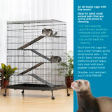 Prevue Pet Products Jumbo Steel Ferret Cage on Casters Black-Small Pet-Prevue Pet Products-PetPhenom