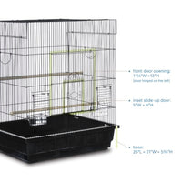 Prevue Pet Products Keet/Tiel Square Roof Bird Cage - Black-Bird-Prevue Pet Products-PetPhenom