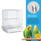 Prevue Pet Products Keet/Tiel Square Roof Bird Cage - White-Bird-Prevue Pet Products-PetPhenom