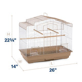 Prevue Pet Products Cockatiel Flight Bird Cage-Brown/White-Bird-Prevue Pet Products-PetPhenom